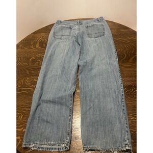 Vintage Y2K PLUGG Jeans Mens 38x34 Loose Straight Distressed Denim 210097